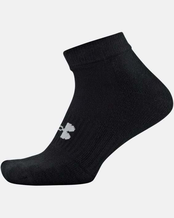 Unisex UA Training Cotton Low Cut 6-Pack Socks, Black, pdpMainDesktop image number 2